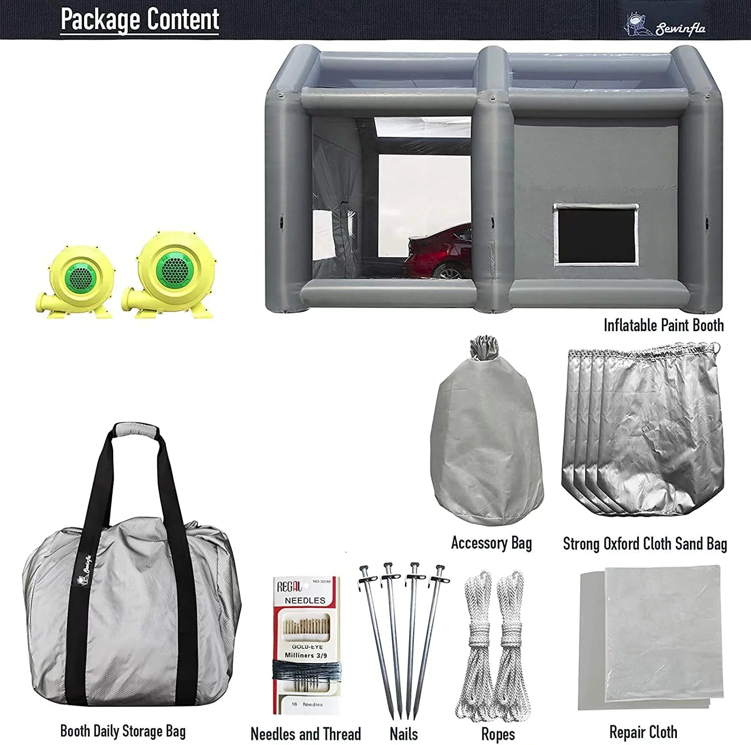 Portable Sewinfla with Professional 23x20x14.5Ft Paint Booth Booth Spray Booth Car Blowers Painting Inflatable Inflatable