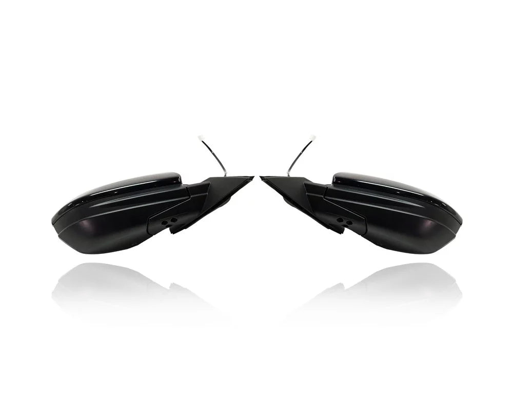 Mirror Compatible/Replacement - '19-21 Camera, Matte-Black 76258TXMA01ZA Without for Honda - + Heated 76208TXMA01ZA, Right Door Driver Insight Pair, Left Cover - Powered, - View Side Passenger Set LX