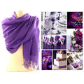 Wrap, Shawl, Wedding Scarf Pashmina Set Bridal Violet Purple of 10 (Violet) Shawl, Bridesmaid Shawl