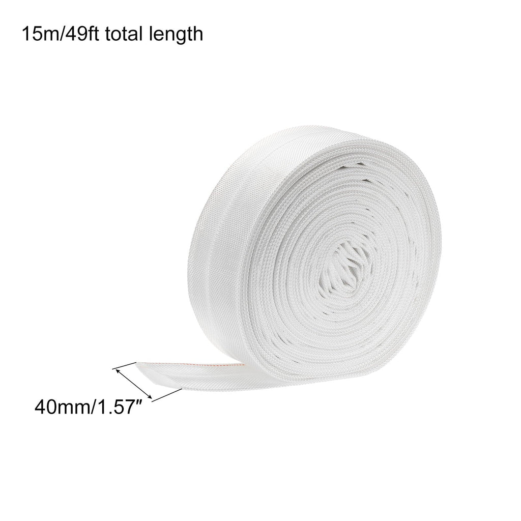 40mm Discharge Flat Pool Swimming ID Hose 49ft Backwash PVC Lightweight Reinforced Hose for Lay