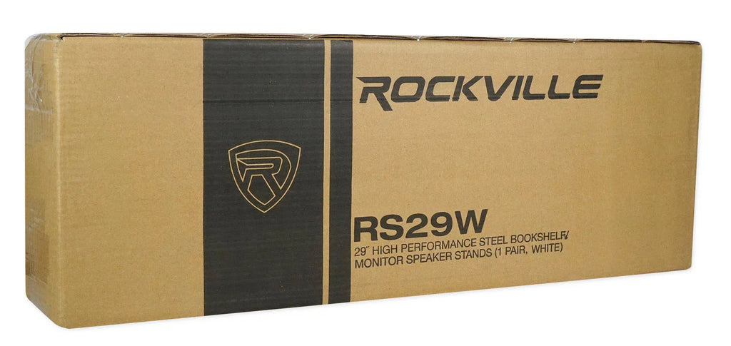 White Stands Rockville in Recording Steel Monitor Studio 29" RS29W Pair Studio