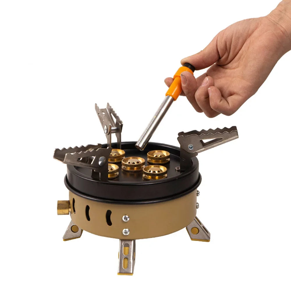 GasCooker Hiking Stoves Gasstove Compact Foldable Picnic Accessory Aibecy Cooking Tourist Camping Size Furnace Portable High