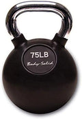 Pounds Body-Solid Chrome Rubber 5-80 Kettlebells (75) Coat