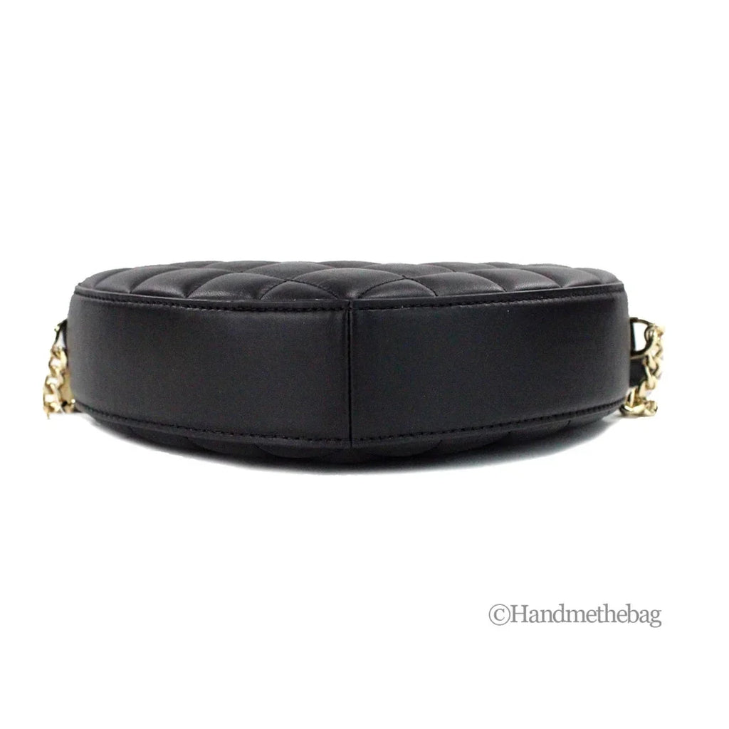 Spade Crossbody Smooth Shack Kate Heart Bag Quilted Black Leather Love