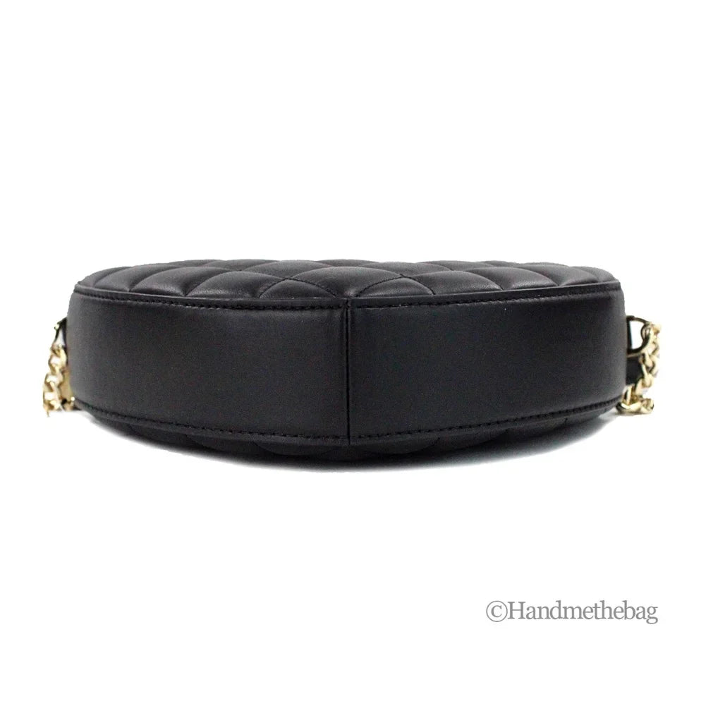 Spade Crossbody Smooth Shack Kate Heart Bag Quilted Black Leather Love