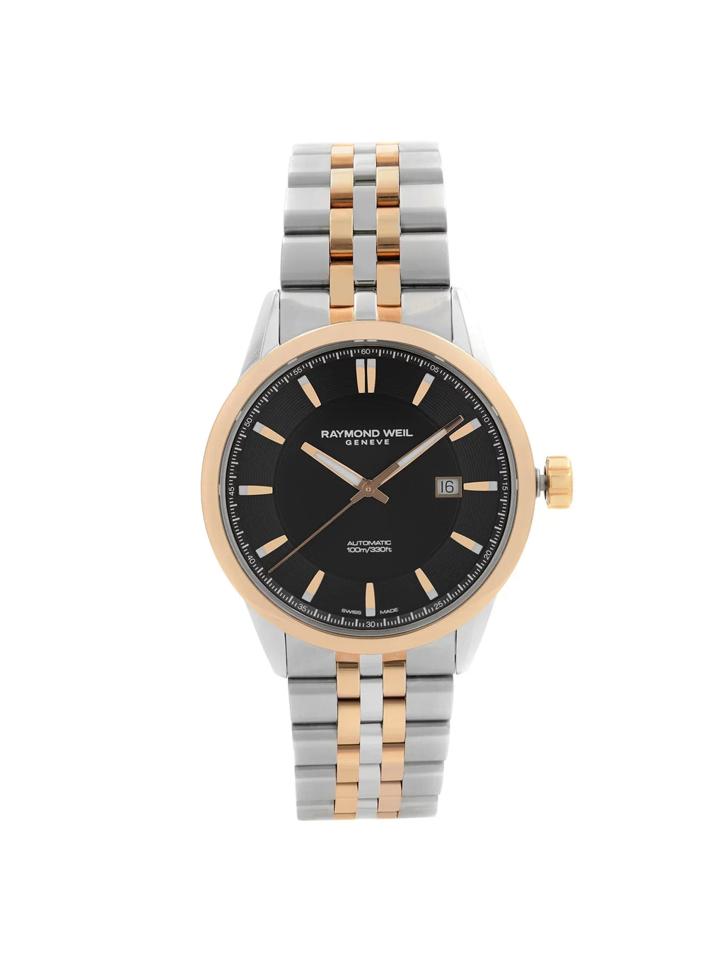 2731-SP5-20001 Weil Steel Freelancer Black Raymond Watch Mens Automatic Dial