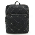 Nylon Daypack Travel CHANEL Rucksack (Good) Jacquard Line Chanel Black Old Backpack Pre-Owned