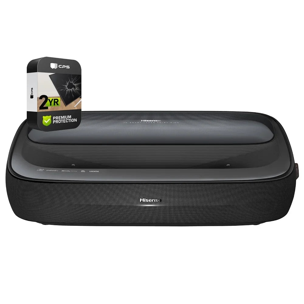 Enhanced UHD Bundle with Short Protection 2 Hisense 100L9G-CINE-A CPS YR Ultra Projector 4K TV, Pack (Renewed) Laser Throw 100L9G UST