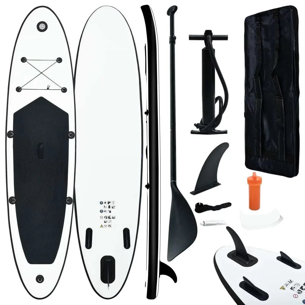 in Up Black Paddle White Set and Perfect Board Stand Companion Sleek Inflatable