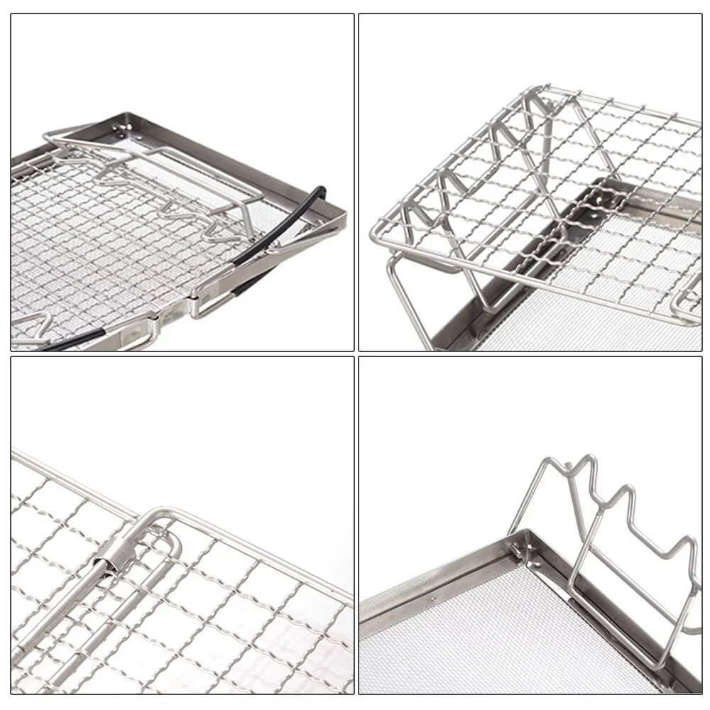 Toaster Toaster Stove Camp for Camping FlyFlise Bread Steel Rack Stainless Backpacking Picnic Folding