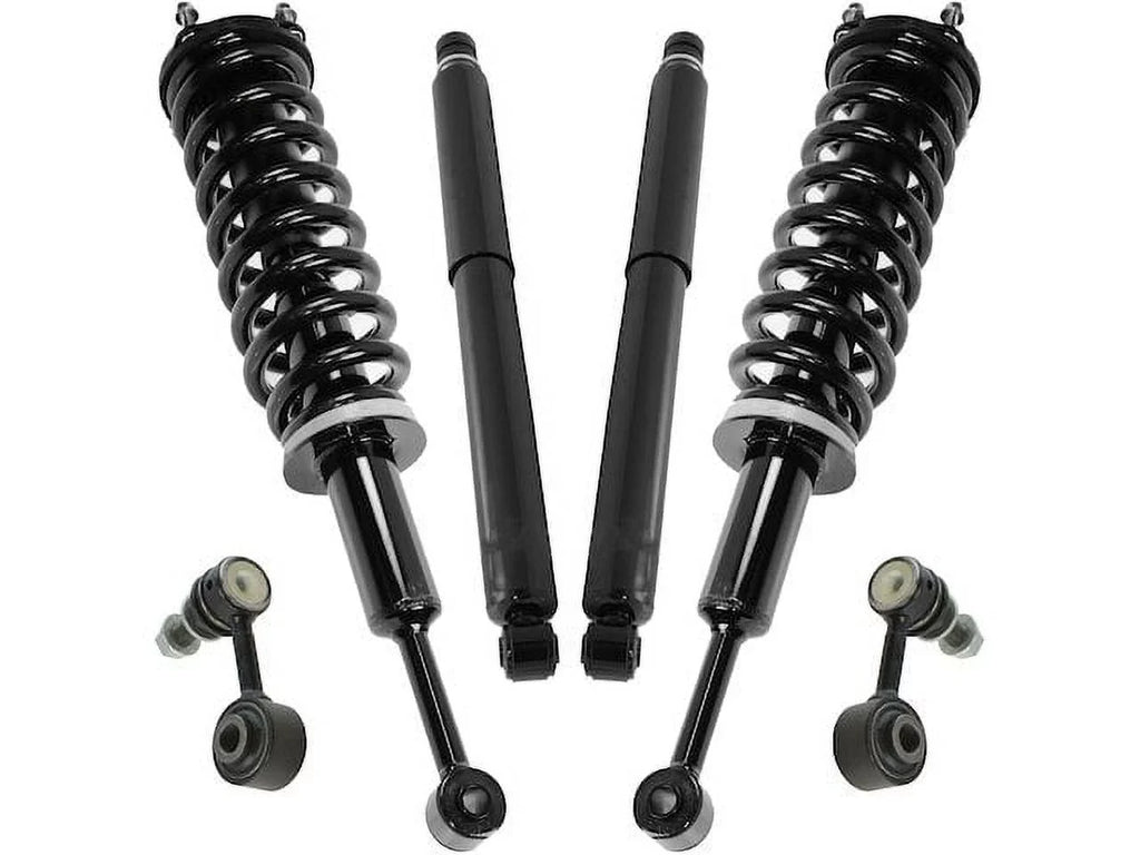 Compatible and 6 2008 2010 Sway Spring Shock Kit Bar Toyota Coil 2015 2007 2017 Strut 2016 - 2014 2012 Link Tundra with 2013 - 2009 2018 Rear Front - Piece 2011