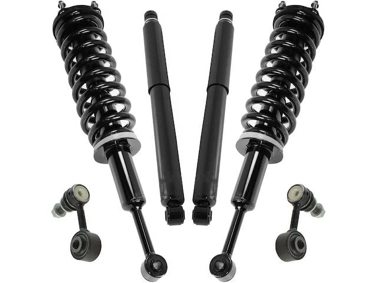 Compatible and 6 2008 2010 Sway Spring Shock Kit Bar Toyota Coil 2015 2007 2017 Strut 2016 - 2014 2012 Link Tundra with 2013 - 2009 2018 Rear Front - Piece 2011