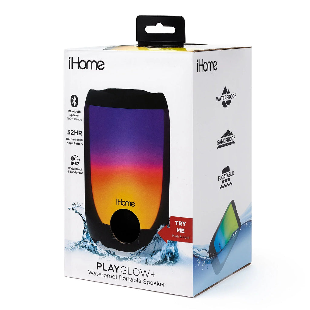 Waterproof Color Mega Play with Bluetooth + Battery Glow Rechargeable Changing iHome Speaker