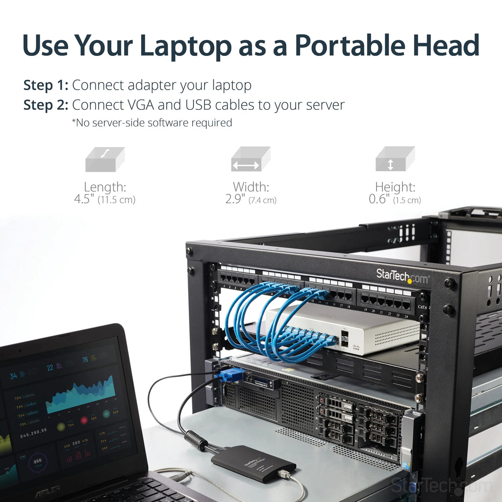Console KVM 1200 ¨C Portable ¨C 2.0 to USB Laptop Cart StarTech.com Adapter 1920 x Crash
