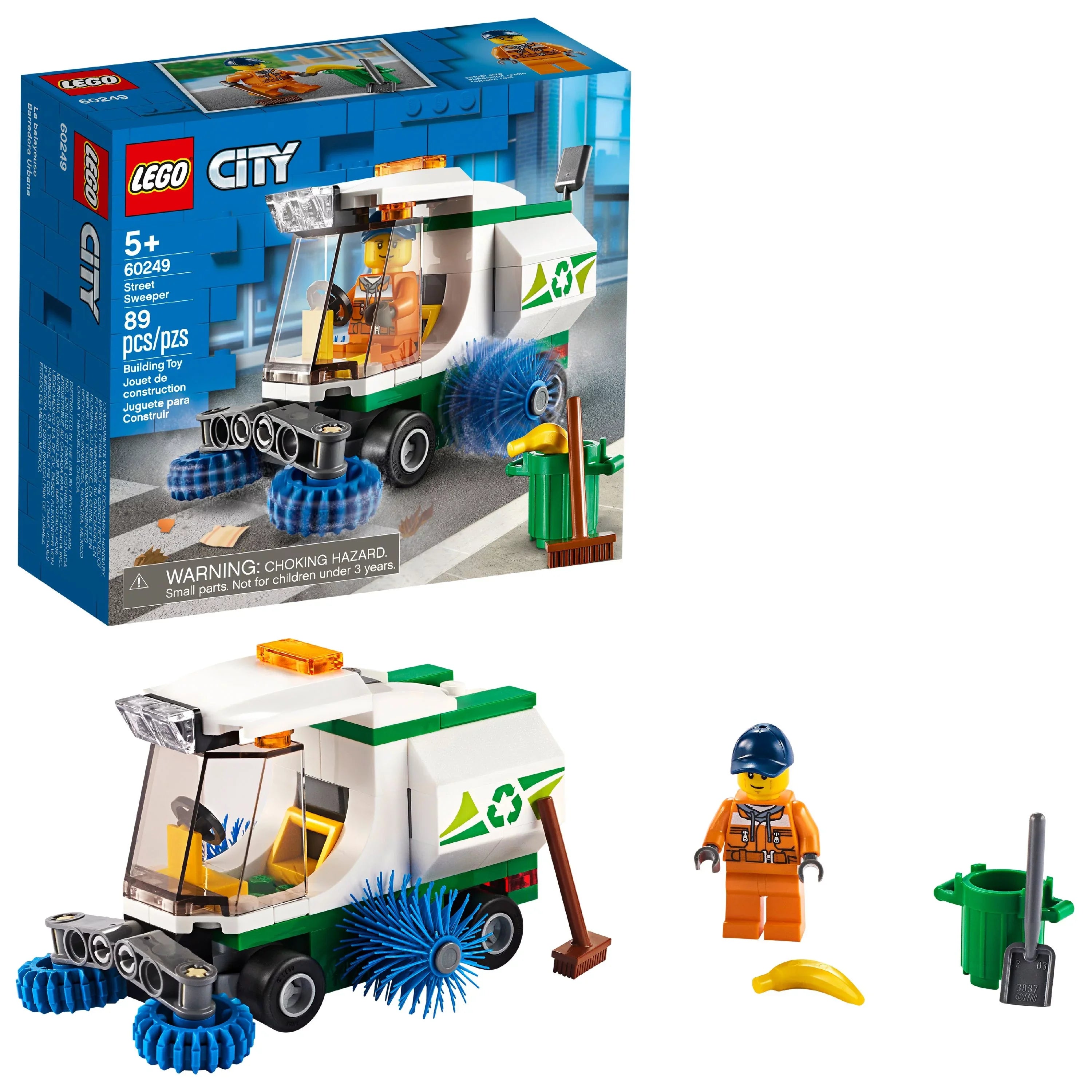 Street for Pieces) Toy 60249 LEGO Sweeper Kids City (89 Construction