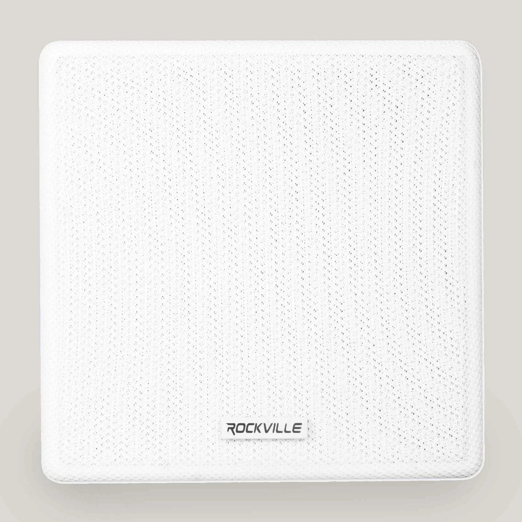 Restaurant White 3.5" Swivel Mount Wall 70v 4 Speakers Cube Rockville Commercial