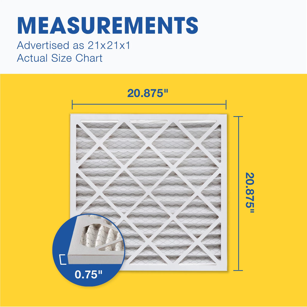 Air 21x21x1 AC Pleated Filter, Filter, Furnace Air 6 Pack Aerostar 11 MERV
