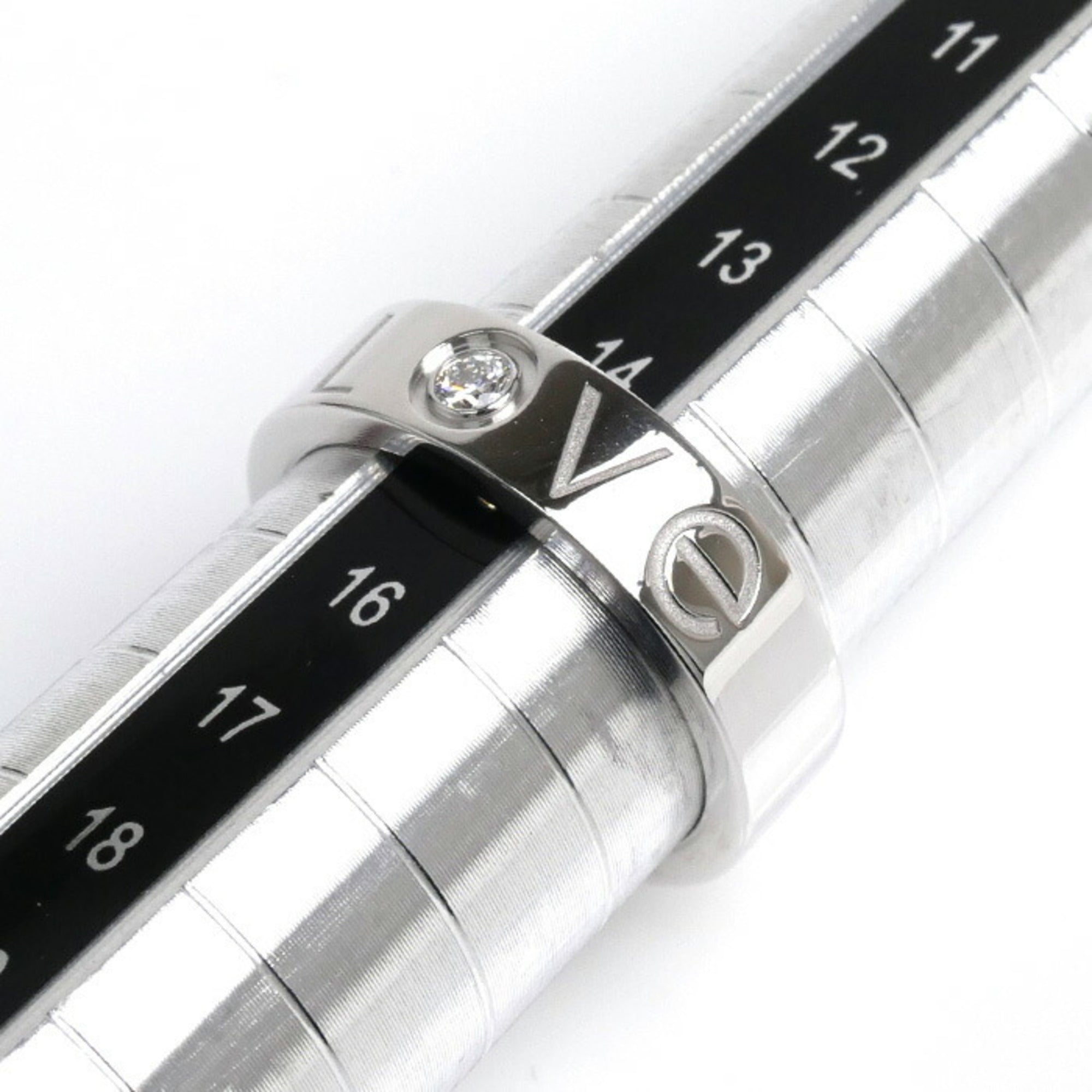 K18WG Love (Good) 1P Size Pre-Owned Gold Cartier Women's Edition Ring CARTIER 2006 55 14.5 9.8g White Diamond Limited