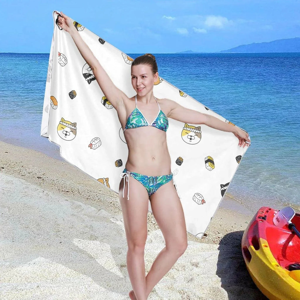 Sushi - Towel Lightweight for Bestwell Compact Super Absorbent Camping Quick Dry Holiday£¨164£© Oversized Towels - Travel Beach Kitten Towel Swimming Chef