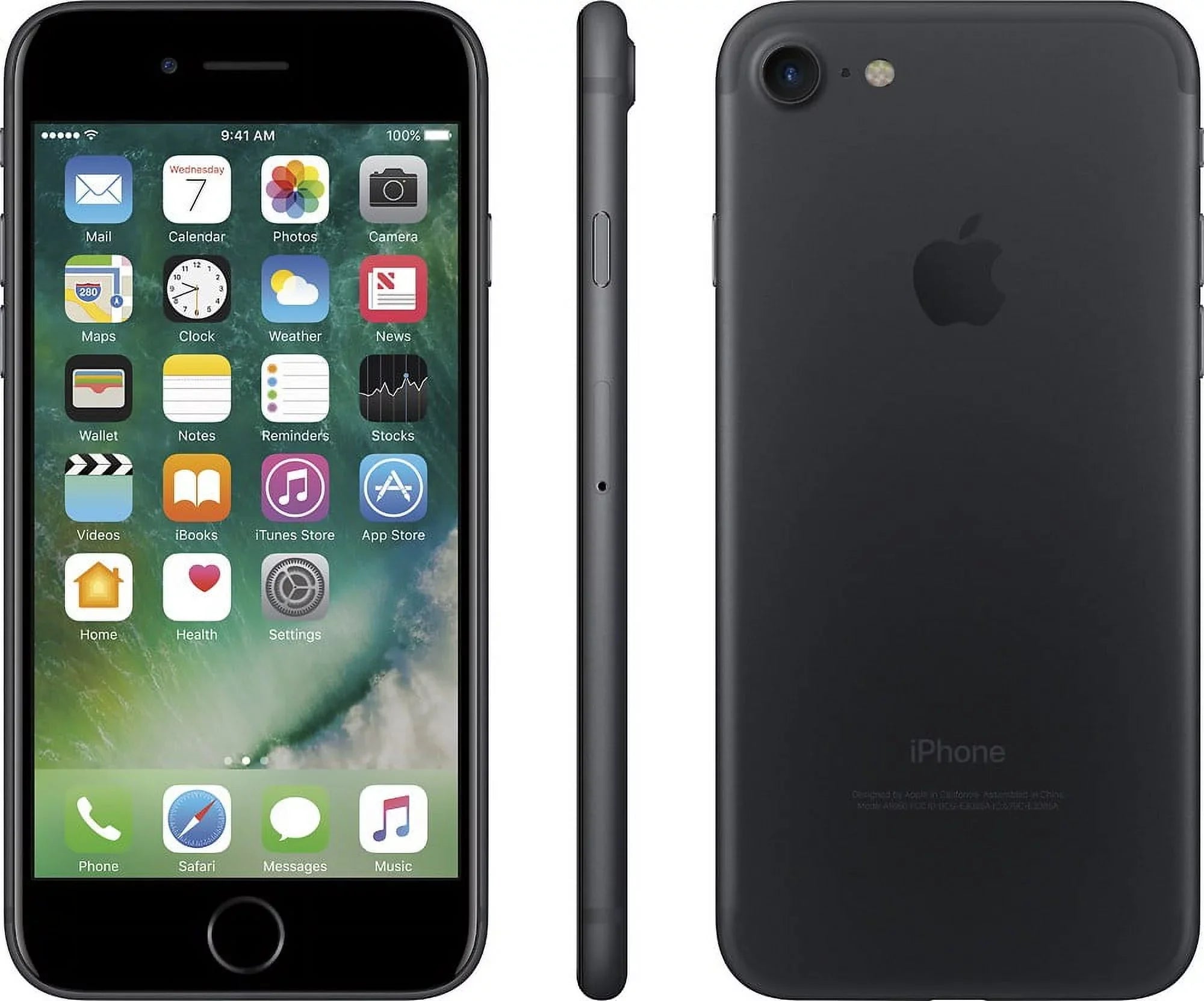 Good) iPhone GSM 128GB, Unlocked Black (Refurbished: - Apple 7 Pre-Owned
