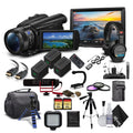 2 Hard Sony Handycam Camcorder Memory Camera + Batteries + M Card + HD 128GB Charger FDR-AX700 Video Case + extra 4K and