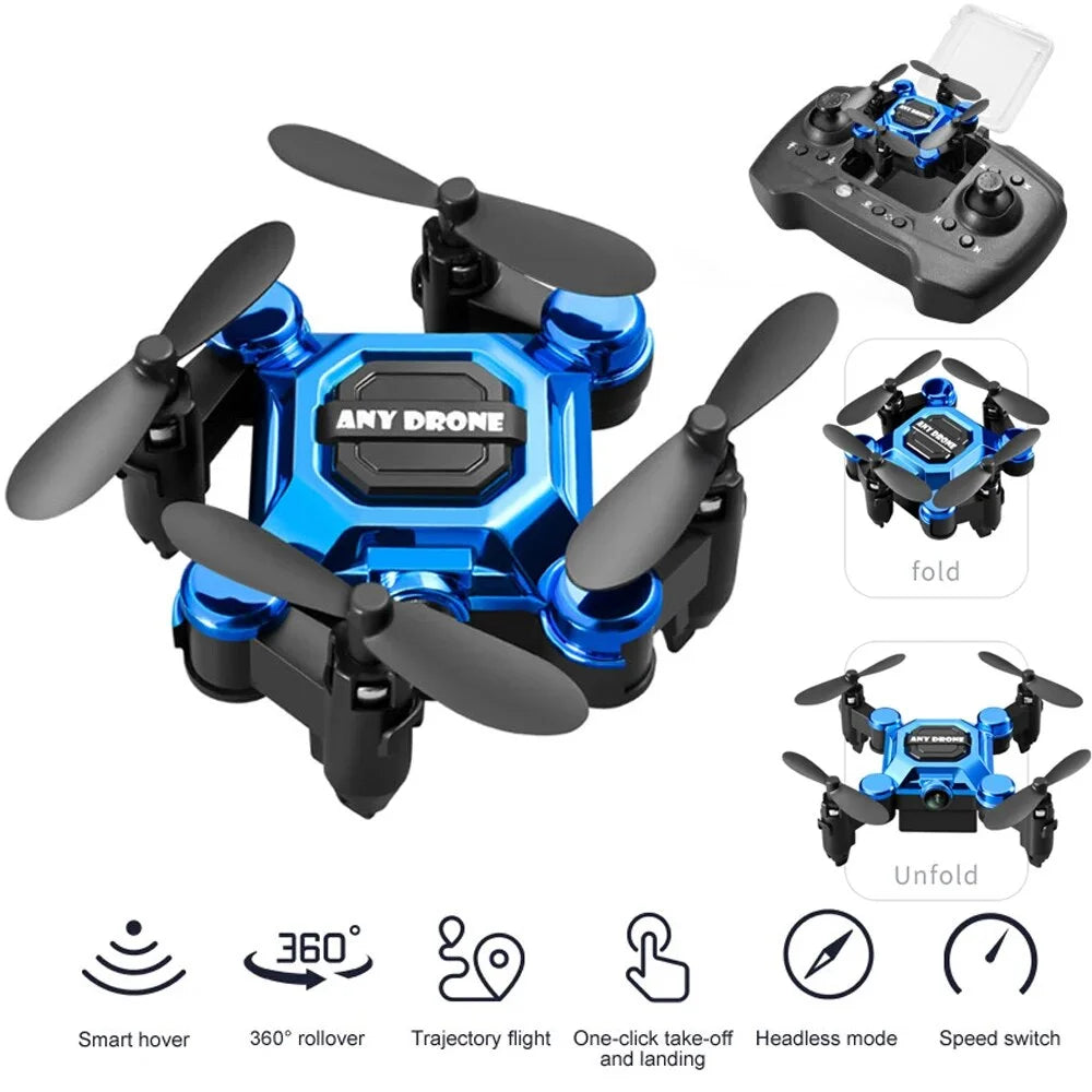 Aircraft Drone One Hovering Beginners for Kids, HD Headless Mini Suitable Quadcopter RC Flip for Toys K04 Auto Foldable Key 360¡ã Drones RC Gift Camera Land