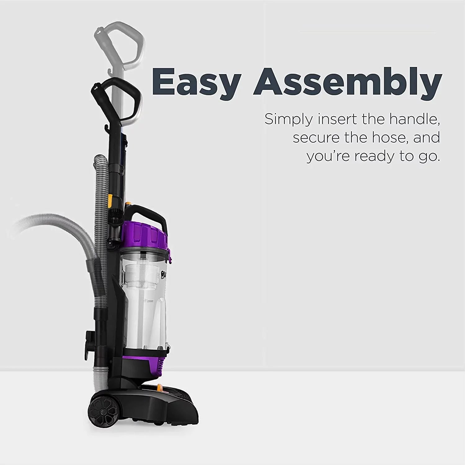 Floor, Powerful Pet Carpet Black,Yellow Hard Lightweight Upright Cleaner Turbo, for and Vacuum