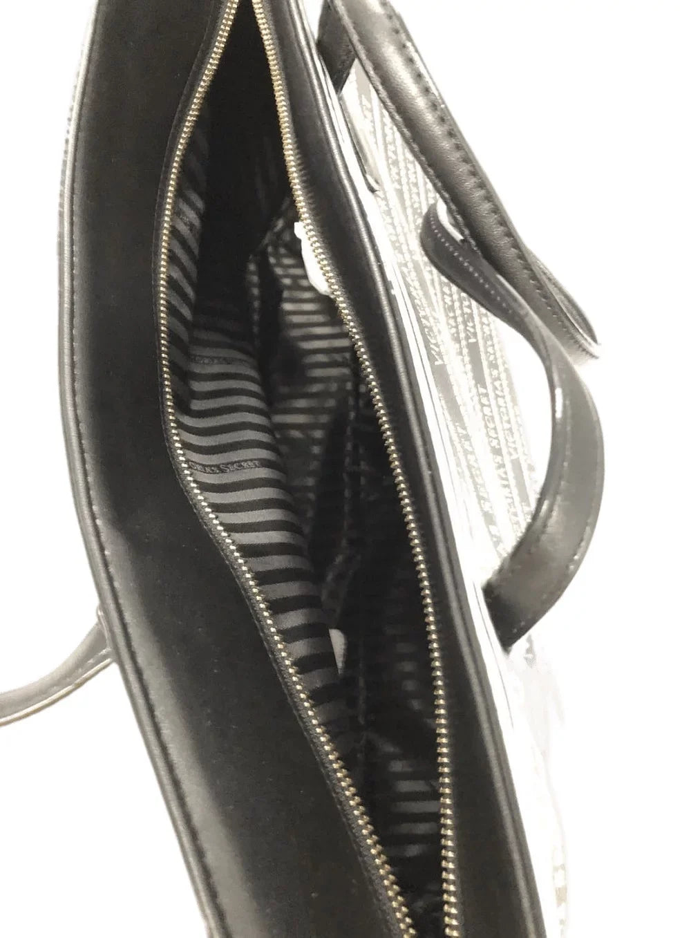 NWT Black Secret Hand Bag Tote Logo Victoria Carryall Victoria's
