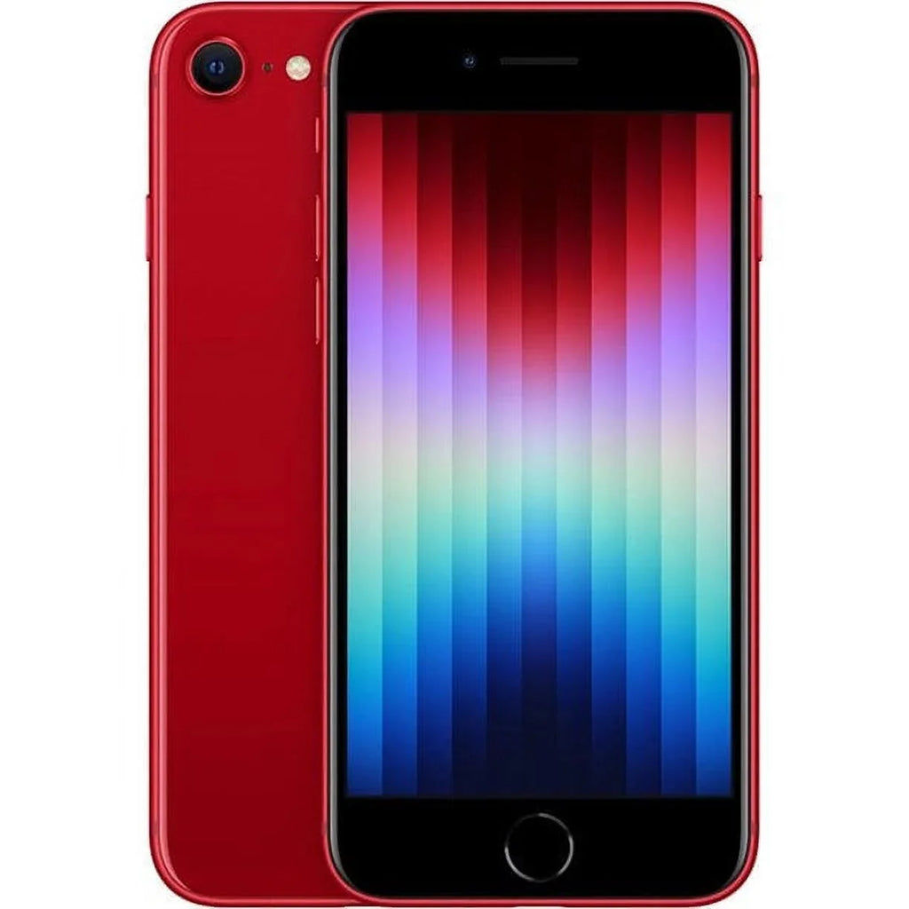 Red (Refurbished) Restored iPhone SE (3rd (Fully 128GB A2595 Gen) Apple Unlocked)