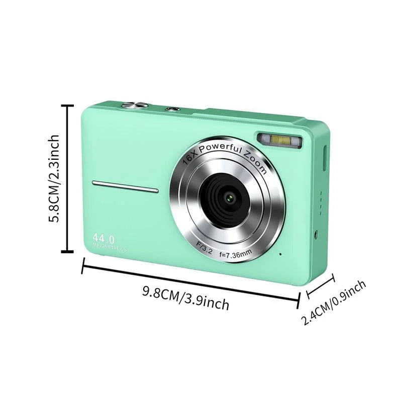 & Digital 1080P for Gift, f=7.36mm), Card, Camera Digital DC403 16X 1 Zoom Recording P Compact Piece Festival, Digital?Cameras, 32G Music Camera?for?Mother's Day Ff(F/3.2, Memory 44MP Multi-functional