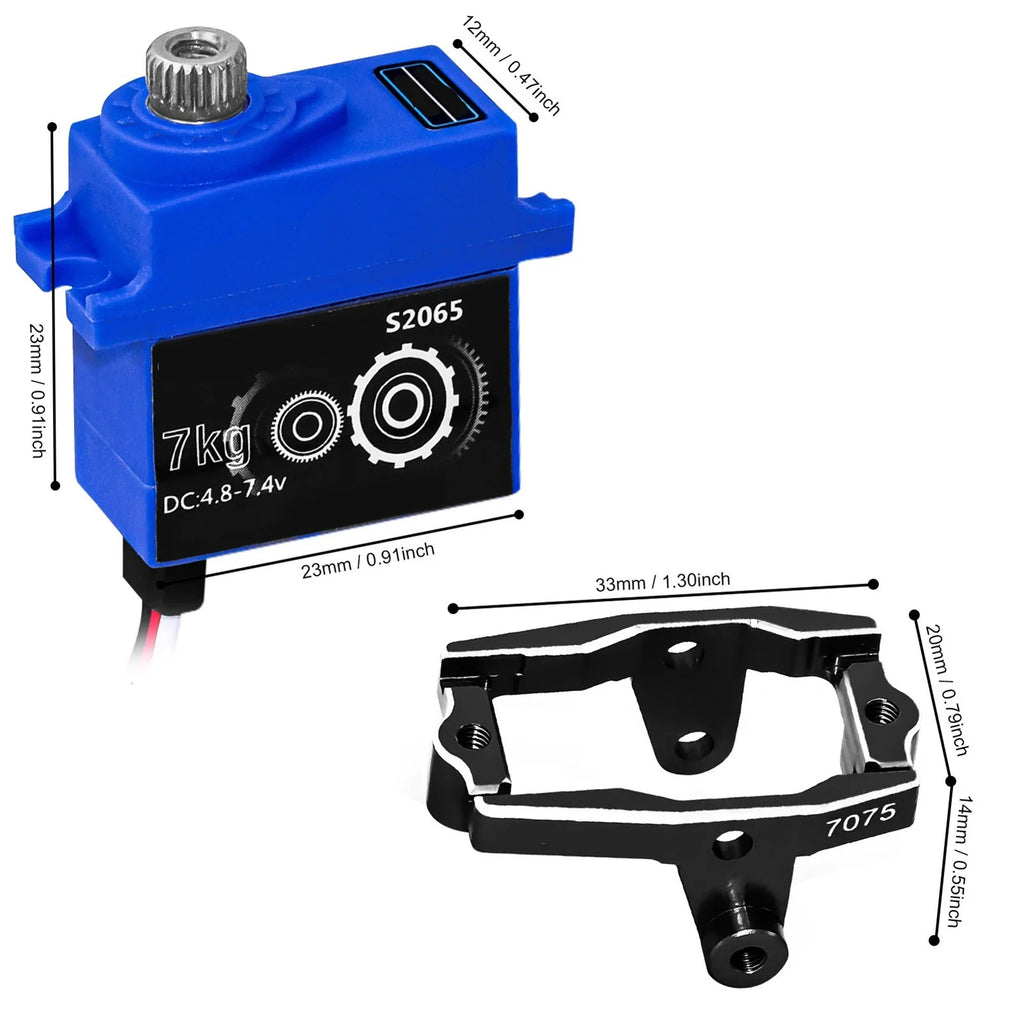 Clearance 1/18 Servo Mount Metal Servo Horn TRX4M Parts Saving RC Digital Season for 2023RC Micro Gifts Servo Holiday Upgrade and Car Gear with Servo