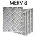 6PK 8 | MERV - Air Filter Pleated 17.5x29.5x.75 18x30x1 Actual Size