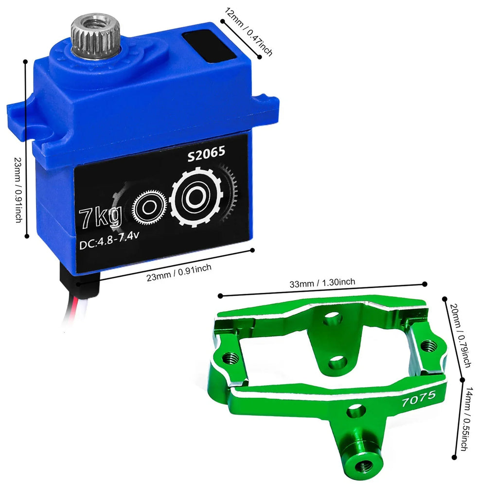 Clearance 1/18 Servo Mount Metal Servo Horn TRX4M Parts Saving RC Digital Season for 2023RC Micro Gifts Servo Holiday Upgrade and Car Gear with Servo