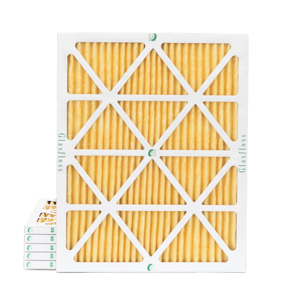 MERV Air 7/8 21-7/8 Actual of by 19-1/2 Filters x 11 6 Pleated Glasfloss. Pack 20x22x1 x Size: