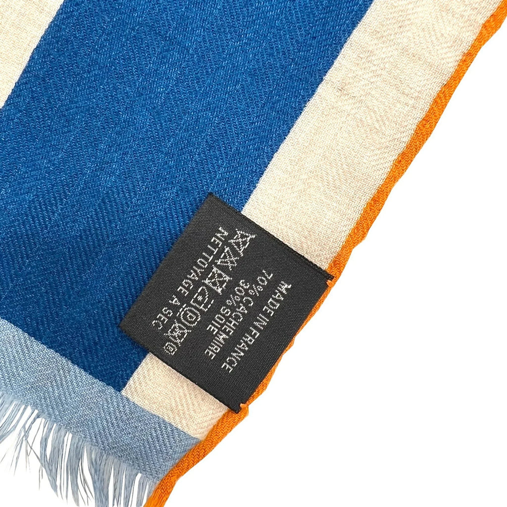 Marine Silk 22SS Scarf Stole (Like Women's Spring/Summer Natural Hermes Pre-Owned Cashmere Men's Jaune Rectangle Collection 2022 New) HERMES