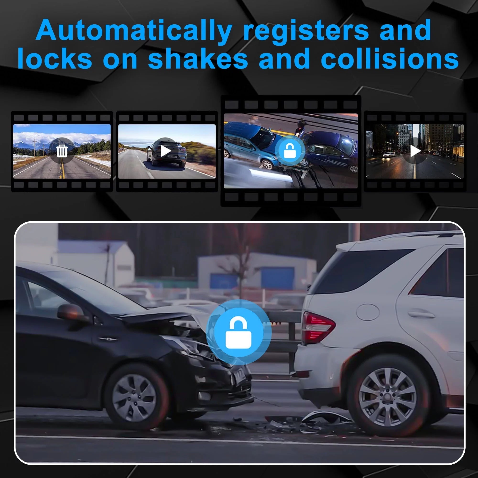 Cam Dash Car IPS View Recorder Vision, Touch TSV G-Sensor, Camera, 1080P Screen Camera, Mirror Dual Rear Night Backup Driving with