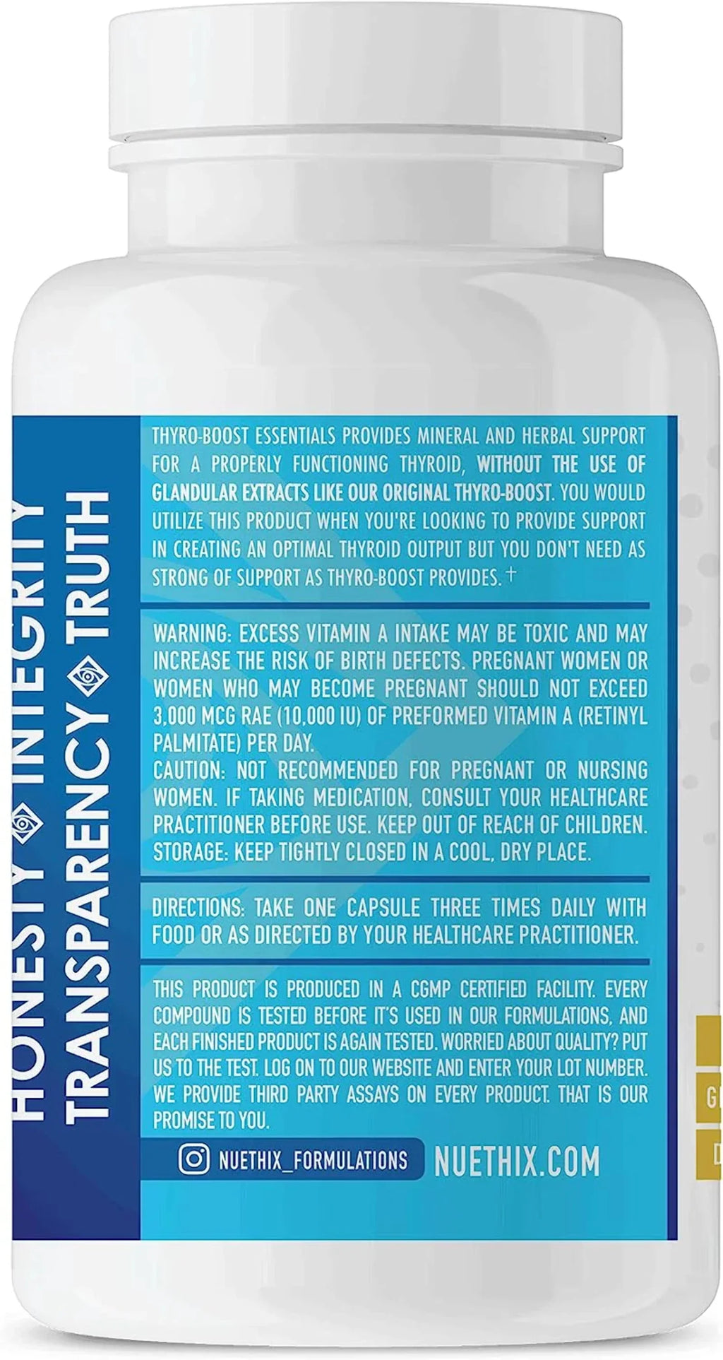 Optimal Support 90 Thyro-Boost with Essentials, Thyroid Non-Glandular Function, NuEthix Capsules