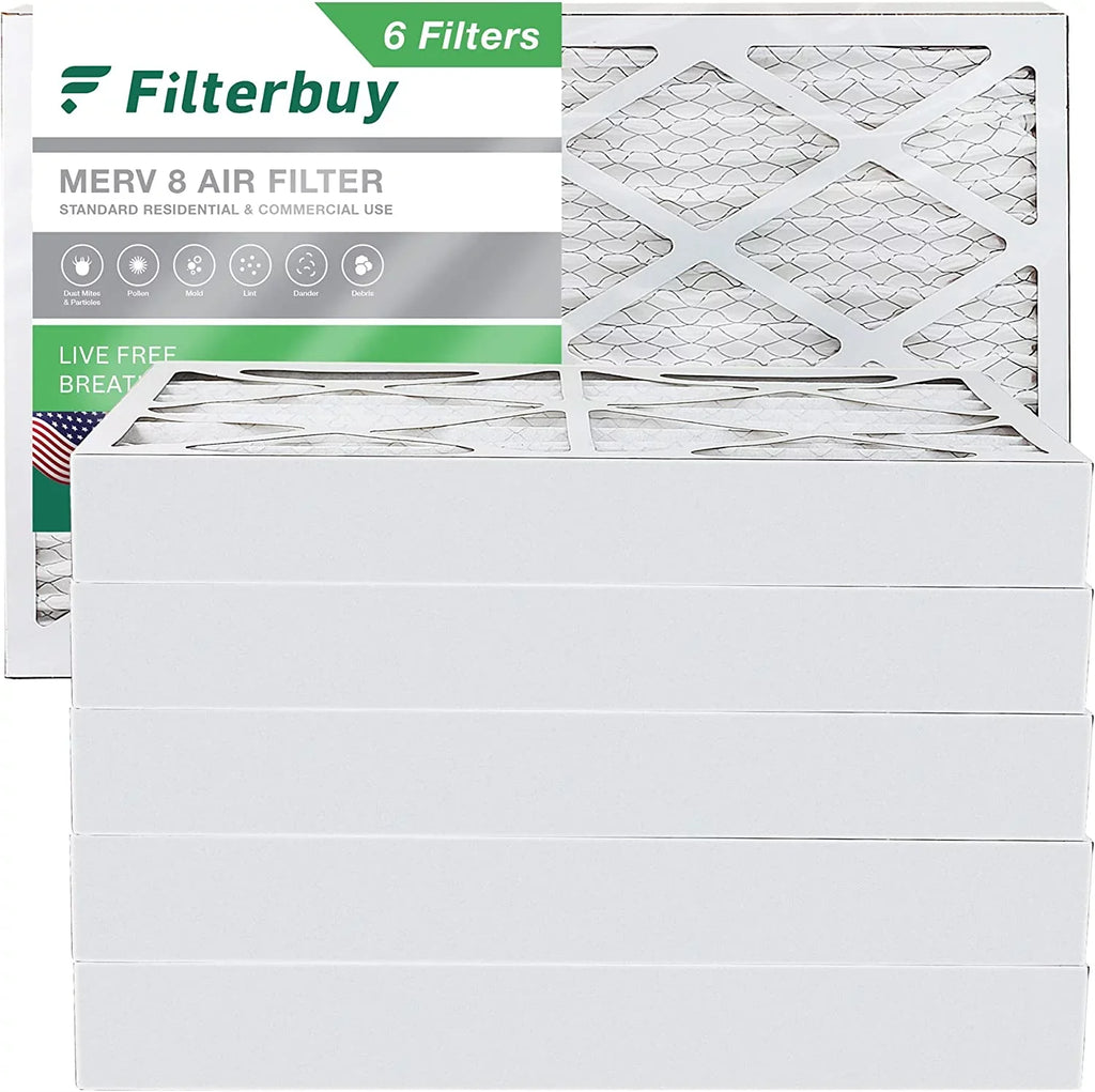 MERV Pleated (6-Pack) 16x24x4 8 Filterbuy AC Filters HVAC Air Furnace