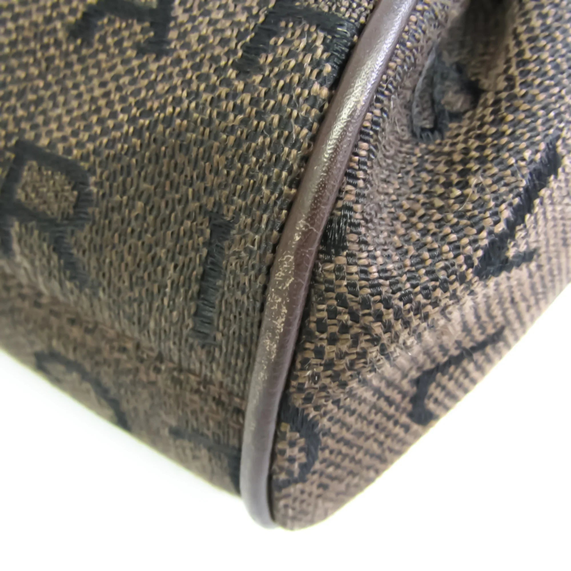 Logomania Women's Bvlgari Canvas Pre-Owned Handbag,Tote (Good) Brown Bag