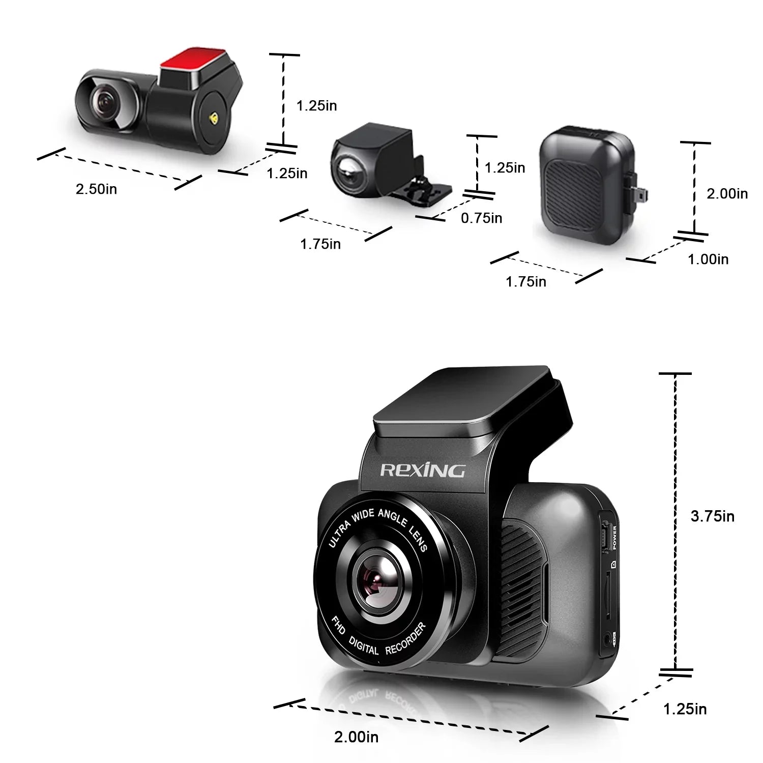 V5 Rexing Dash Cabin Cam