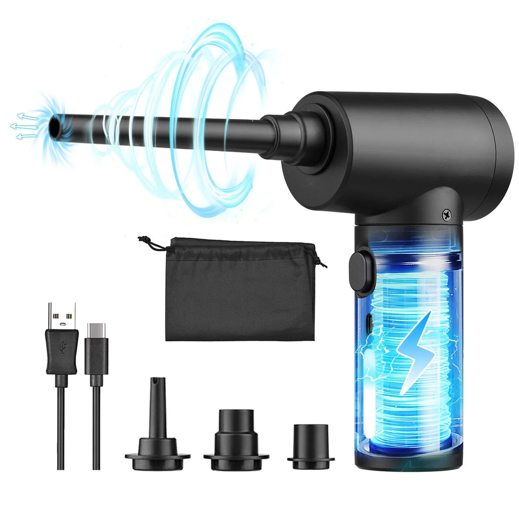 '-in- RPM Inflatable & Duster Air , Device 2 WUYUZI with Blower Pump Reable 50000 Dust 2 1 Electric LED for Remover Light 50000 Powerful Dazzduo IUP Blowing Cordless Cleaner Multifunctional 100 100 W 1