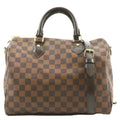 Shoulder Speedy LOUIS Pre-owned Bag Damier Ebene Bandouliere Brown VUITTON 30