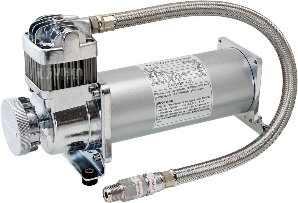for Fits Vixen Kit VXO8330APRO/4124XC Complete Trumpets. 200psi Vehicles 4 Pickup/Jeep/SUV Aluminum dB. Tank, Compressor, Air 3 like Gallon Trucks/Car/Semi. Loud Train System- Horns Onboard Horn Super