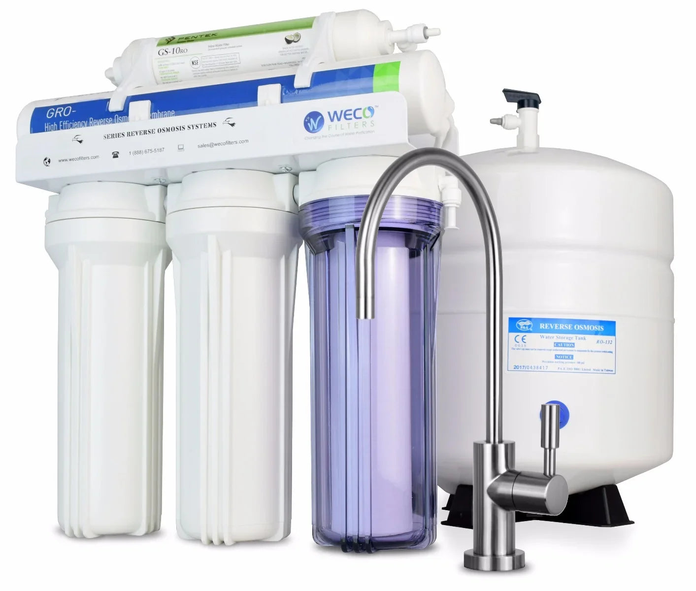 System VGRO-36 Reverse Water Filtration Osmosis Drinking High WECO Efficiency