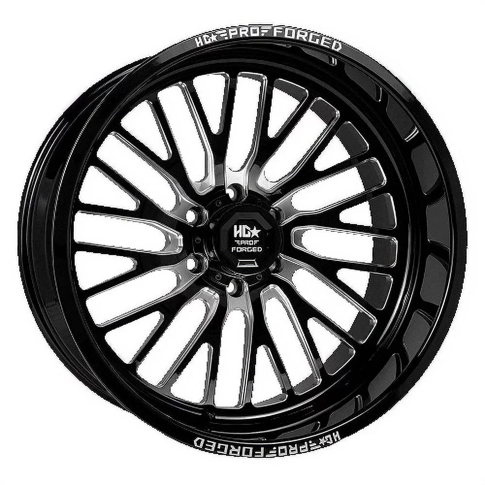 Wheel 122.1CB 7 PRO Black 24X14 FORGED SENTRY 6X139.7 LUXXX LHD Gloss -76ET Milled HD