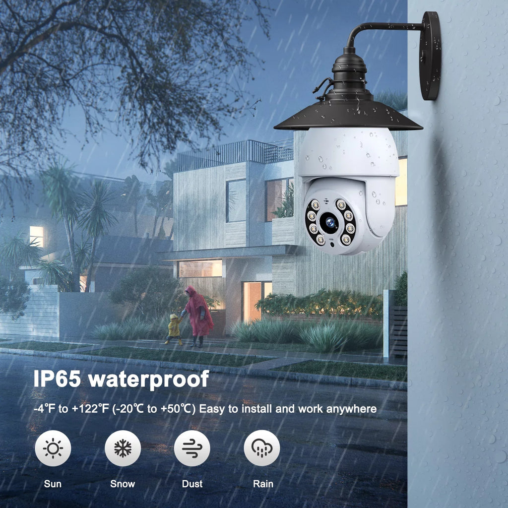 Indoor Light Dome Toguard WiFi Camera Security 2 Surveillance Packs Wireless Bulb SC30 PTZ 2K/4MP Outdoor Camera
