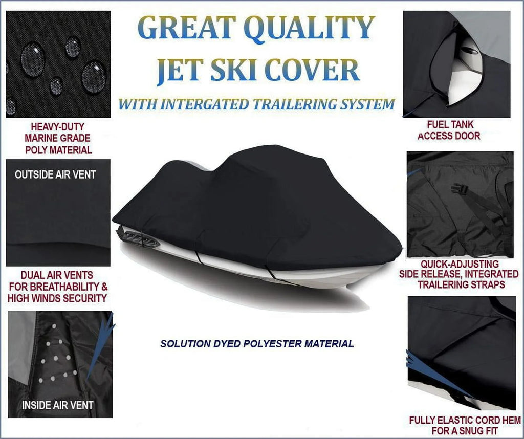 BLACK for 2020 2019 Spark 900 2018 2014-2016 DENIER Doo JET COVER 2017 600 SKI ACE Sea Compatible Cover 2021 2022 JetSki 2up