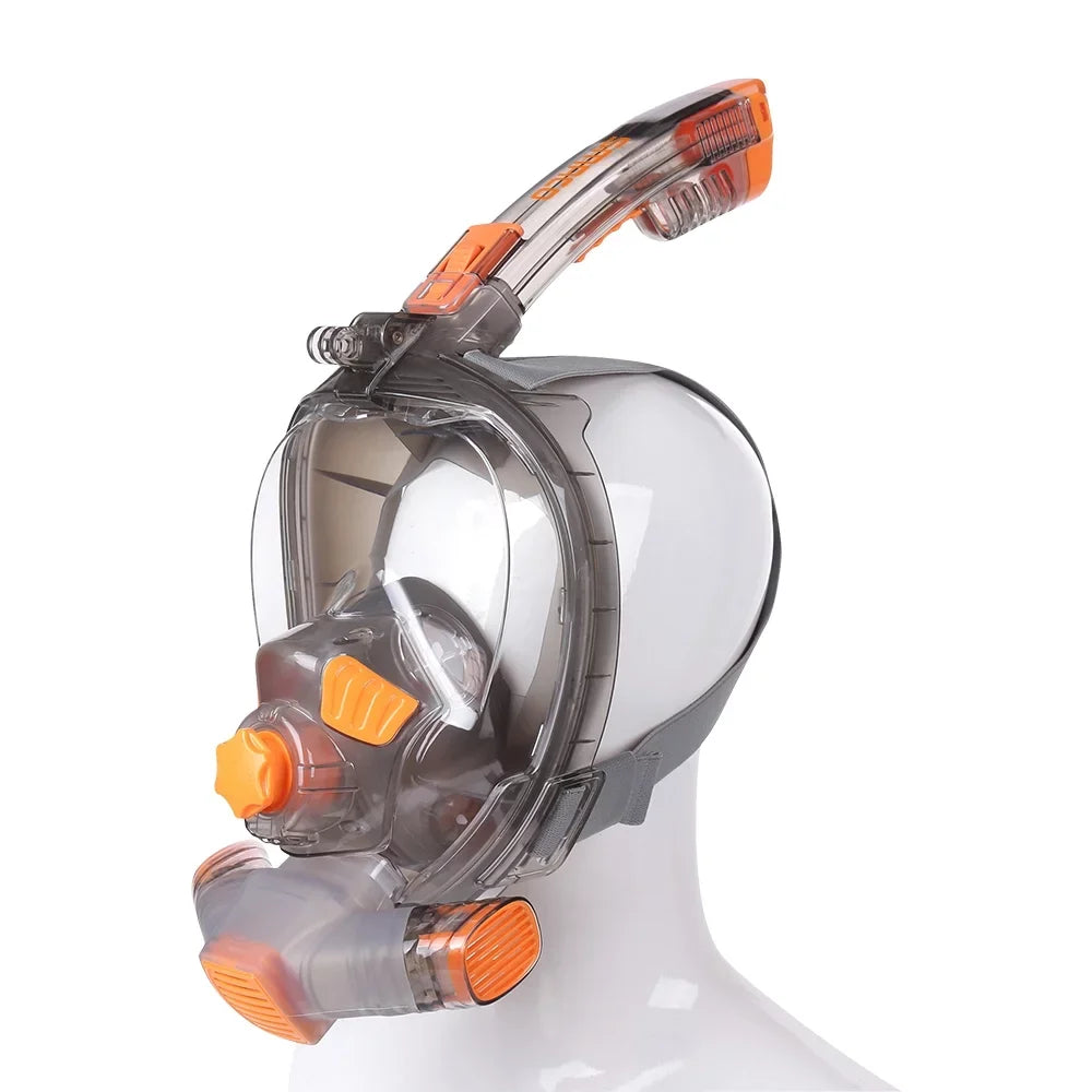 Storage Face Cover with Dry Snorkeling Tube Bag with Full Anti-Leak Anti-fog Snorkel Face Snorkel Mount Foldable Cover