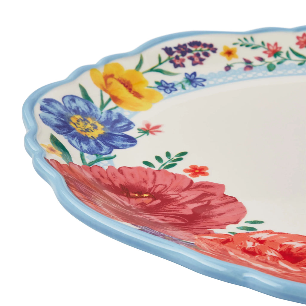 Blooms Brilliant Platter Woman Serve Stoneware Pioneer The