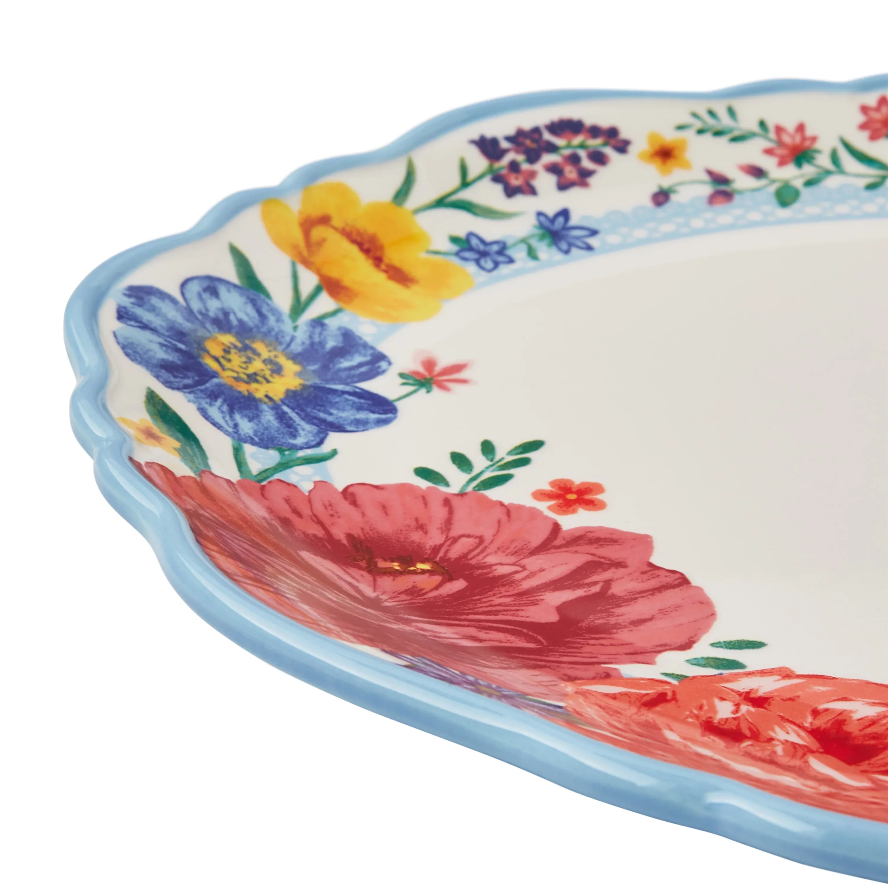 Blooms Brilliant Platter Woman Serve Stoneware Pioneer The